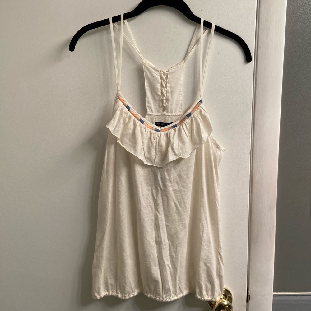 American Eagle ruffle tank